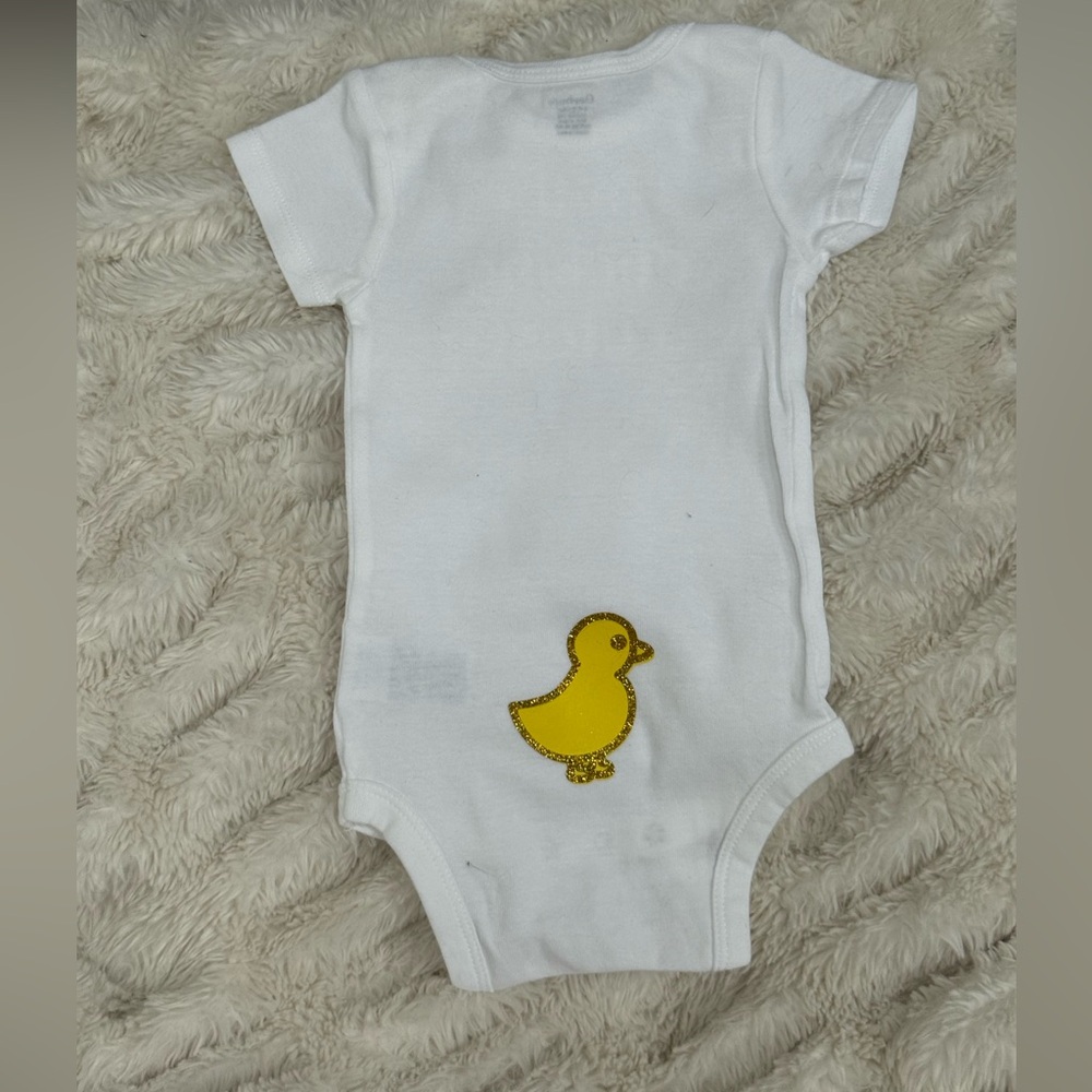 “I’m the ducking cutest” Gerber White Onesie